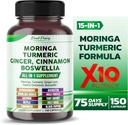 Moringa, Turmeric, Ginger Root, Ceylon Cinnamon, Boswellia - Made in USA