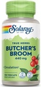 SOLARAY Carnicerías Broom 440 mg ← Circulación saludable " Integridad de vasos sanguíneos " Apoyo a las enfermedades no transgénicas, Vegan " Lab Verified  100 VegCaps