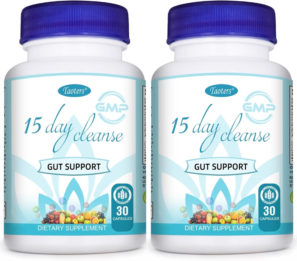 [BRSRAZA7DMIWAFIY] 15 Day Cleanse Gut Support 2 Pack ← Colon Broom, Detox Suplemento con Senna, Cascara Sagrada " Psyllium Husk, para Hombres y Mujeres