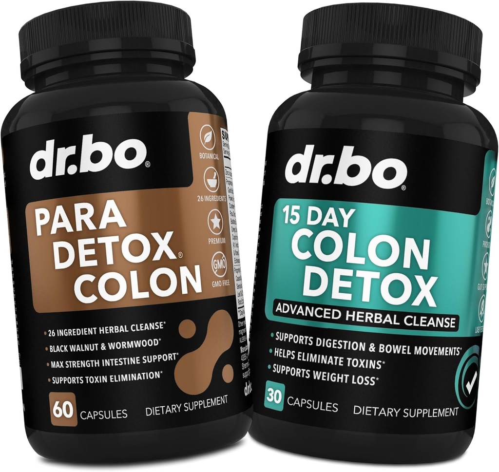Colon Cleanser Detox " Body Detox - 15 Day Colon Píldoras limpias " Probiótico " Apoyo Gut - Herbal Bowel Movimiento Suplementos para Mujeres Bloating de estómago Hombre Niños, Herbal Wormwood Black Walnut Clove