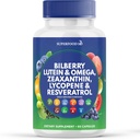 Superalimentos MD salud de ojos vitaminas con mora Lutein " Zeaxanthin Lycopene Resveratrol Grape Seed Extract Astaxanthin- AREDS 2 - Vitamina Ojo - 60 cápsulas
