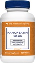 La vitamina Shoppe Pancreatina 500MG, Suplemento de Enzima Digestiva Natural, soporta la digestión de grasas, proteínas, carbohidratos (100 Tablas)