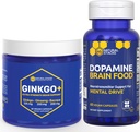 NATURAL STACKS Ginkgo Biloba + Dopamine Brain Food Bundle - Supports Focus & Mental Drive* - 120 cápsulas totales