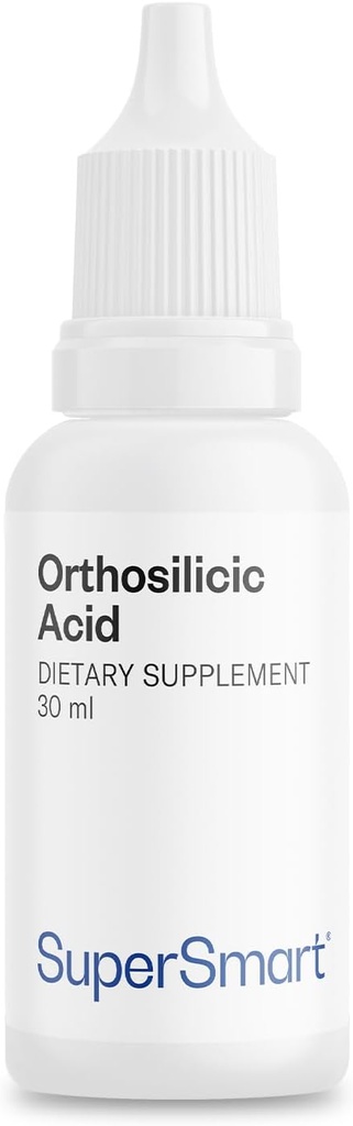 Supersmart - Ácido orthosilico (Fórmula avanzada) - Suplemento de silicona - con MSM, Choline, Carnitine, Boron, Minerales latitud No GMO & Gluten Gratis - 30 ml
