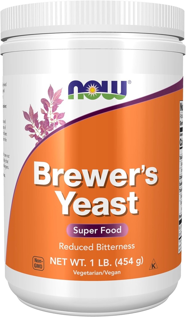 AHORA Suplementos de Alimentos, Polvo de Levadura de Brewer con Proteína natural y vitaminas B, 1 libras