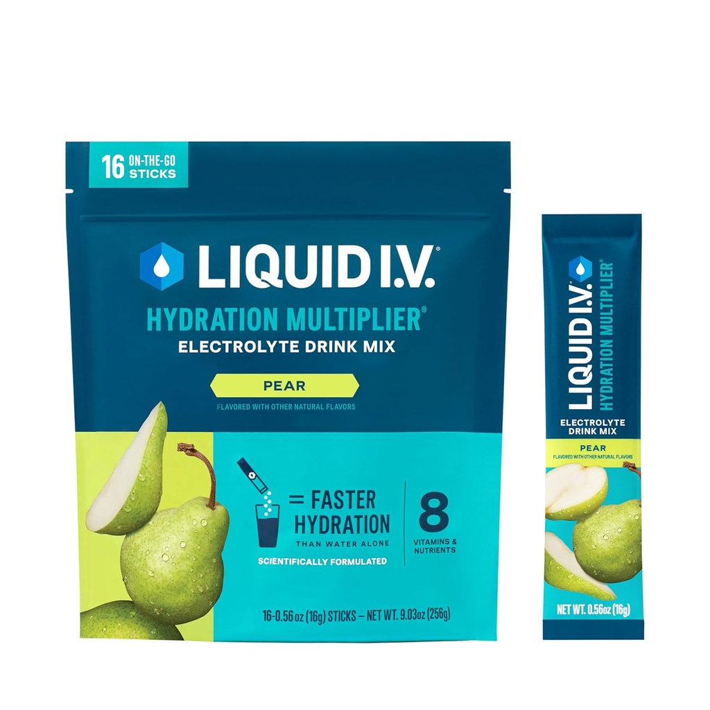 Líquido I.V.® Hydration Multiplier - Pear ← Electrolyte Powder Drink Mix tención 1 Pack (16 Servings)