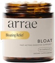 Arrae Fast-Acting Bloating Relief Digestive Enzymes, All Natural Bloat, Gas & Indigestion Relief Capsules, 60 Cuenta