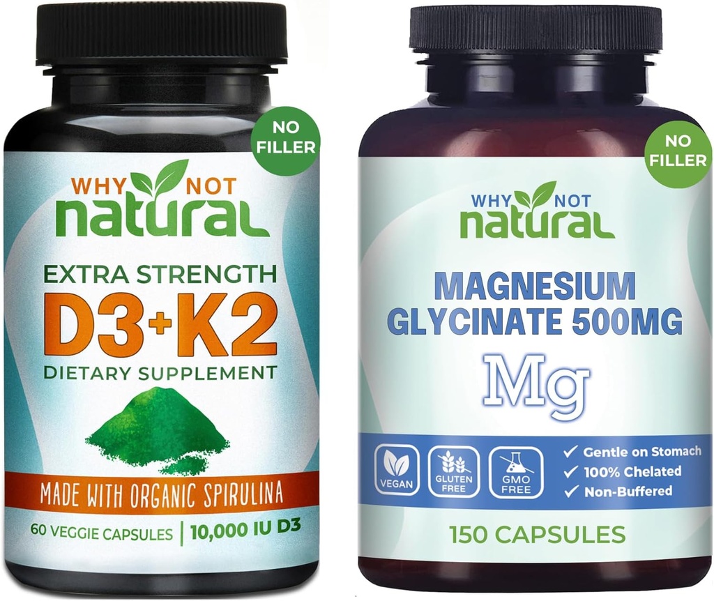 Glycinate de magnesio y vitamina D3K2