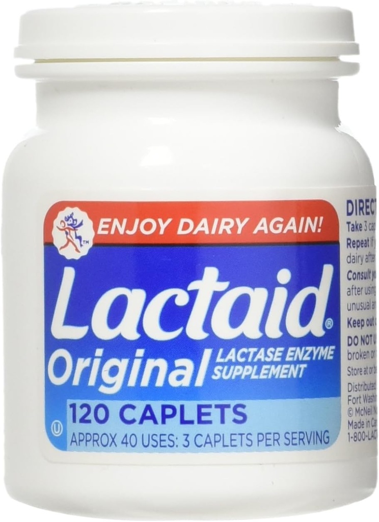 LACTAID Caplets originales 120 ea (Pack of 3)