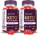 Laboratorios Justificados (2 Pack Proton Protein Keto ACV Gummies Advanced Formula 1000MG Proton Boost Formulado con Pomegranate Beet Juice Powder B12 Vegan Non GMO 120 Gummys