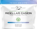 Muscle Feast Grass Fed Micellar Casein Protein Powder, Pasture Raised & Hormone Free, Slow Digesting Casein Protein - Supports Overnight Muscle Recovery, Gluten Free Protein Powder - Unflavored, 4lb