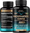 Phosphatidylserine 400 mg con L-Theanine, Magnesium & Vitamina B6, Rhodiola Rosea - Brain, Memory & Focus Support - Certified Non-GMO, Naturally Derived " Bioavailable - Made in USA - 120 Сapsules