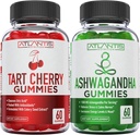 60 Ashwagandha Gummies + 60 Tart Cherry Gummies -Ashwagandha Boosts Energy Levels & Strengthenings Immune System - Tart Cherry ha avanzado Uric Acid Cleanse para el dolor de Gout inmediato Reli