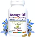 NOTICIAS ROOTS HERBAL Orgánica Borage Oil Suplemento 1200 mg TENIDO GLA Suplemento (264mg) con ácido linoléico (444mg) ANTE Borage Seed Oil Cold-Pressed, 100% Hexane-Free, para la piel y el cabello (90 softgels)