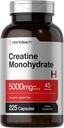 Horbäach Creatine Monohydrate Silencio 5g  225 Capsules ← No GMO, Gluten Free Supplement