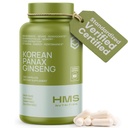 Coreana Red Panax Ginseng 2000mg 120 Vegan Capsules Super Strength Extracto NSF Suplementos certificados, High Ginsenosides apoya Energía, resistencia, rendimiento y claridad