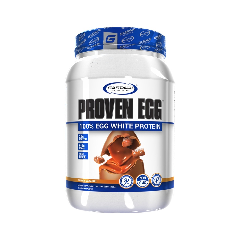 Gaspari Nutrition Proveed Egg, 100% Egg White Protein, 25g Protein, Keto Friendly, Dairy y Lactose Free, Soy Free (2 libras, Salted Caramel)