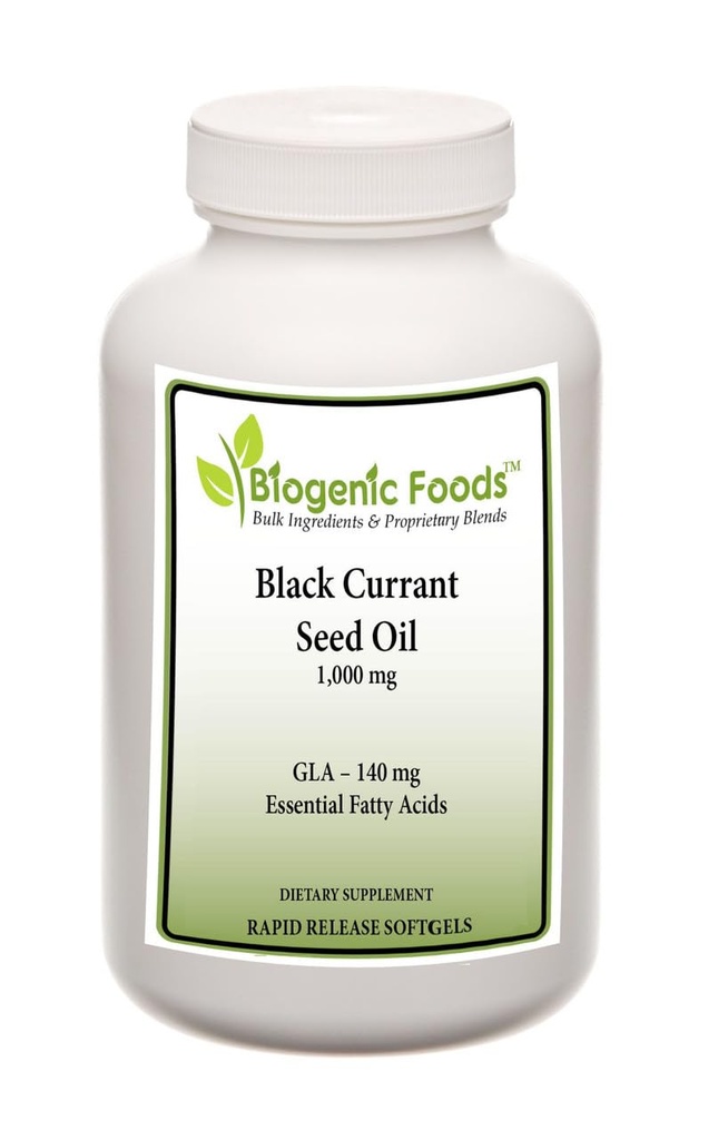 Aceite de semilla de grosor negro - Ácido graso esencial 140 mg de GLA de origen natural - 1.000 mg