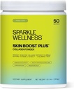 Sparkle Wellness VERISOL Bioactive Hydrolyzed Collagen Peptides ← Collagen Powder Suplemento con vitamina C para la piel, el pelo y la salud de uñas ¦ Skin Boost (Tropical) [50-Serves]