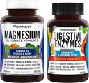 FarmHaven Enzymes Digestivos con 18 Probióticos & Herbs Magnesium Glycinate & Malate Complex