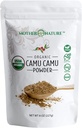 Camu Camu Powder Vitamina Orgánica C - 8 oz Bolsa 45 Servimientos - Raw Camu Camu Berry, Suplemento Natural VIT C Polvo para soporte inmunitario - Vegano, No GMO