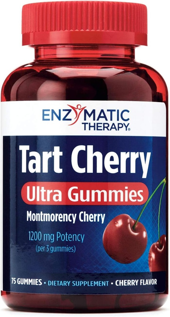 Camino de la Naturaleza Cereza de cereza Ultra Gummies, Antioxidante Apoyo de Anthocyanins*, 1,200 mg por 3-Gummy Serving, Cherry Flavored, Gluten Free, Vegetarian, 75 Conde (Packaging May Vary)