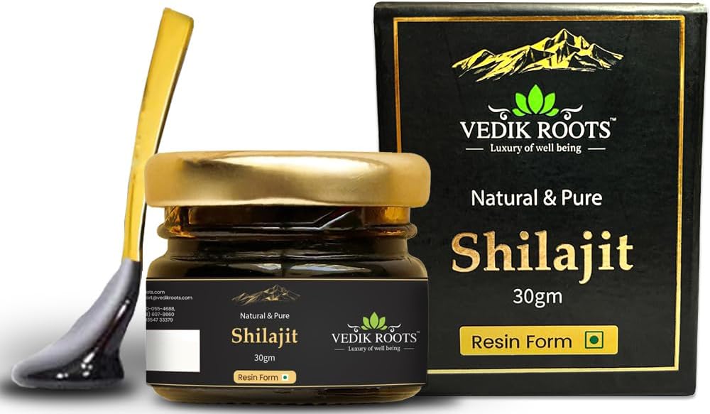 Pure Himalayan Shilajit Resin – Gold Grade 800mg tención 85+ Trace Minerals & 75% Fulvic Acid  Supports Energy, Stamina & Immune Health