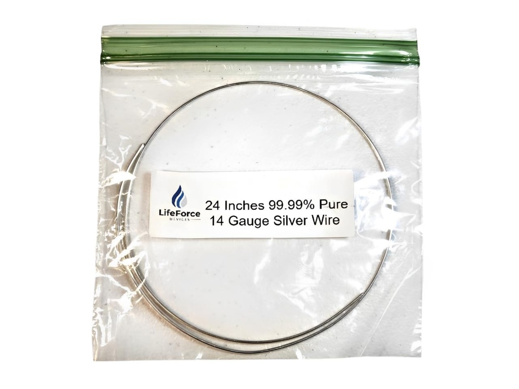 Wires de generador de plata puro – 9999 electrodos de plata – Pre-Cut 24-Inch 14 alambres de calibre – Fits LifeForce Generators