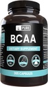 Ingredientes originales puros BCAA (365 capsules) No hay magnesio o rifles de arroz, siempre puro, el laboratorio verificado