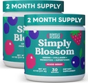 Simplemente Blossom Nutrition - Daily Greens & Superfood Powder + Collagen + Probiotics for Women's Digestive Health & Bloating Relief. Ayuda a su salud Bloom - 2 meses de suministro