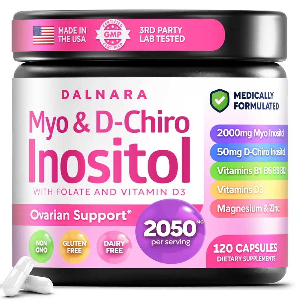 Myo-Inositol & D-Chiro Inositol Supplement for Women | 40:1 Ratio 240 Count
