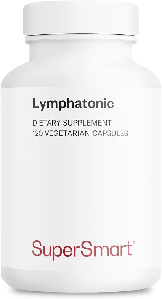 Supersmart - Lymphatonic 40mg por día - Lymphatic Drainage Suplemento - Melilotus Officinalis ← No Gluten Libre - 120 cápsulas vegetarianas
