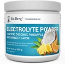 Dr. Berg Zero Sugar Hydration Keto Electrolyte Powder - Enhanced w / 1000 mg de Potasio & Real Pink Himalayan Salt (NOT Table Salt) - Tropical Coconut, Pineapple & Orange Drink Suplemento 50 Servings