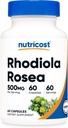 Nutricost Rhodiola Rosea 500mg, 60 cápsulas vegetarianas - Gluten Free and Non-GMO Rhodiola Suplemento de Rosea