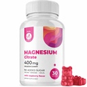DR. MORITZ Magnesium Gummies for Adults - Gotas de magnesio de calma sin azúcar - Raspberry Flavor - Non-GMO, 400 mg (30 conteo)