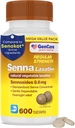 GenCare Senna Laxative 600 Tablets Senna 8.6mg Tablets with Natural Sennosides ← Laxatives for Constipation, Bloating, Gas & Irregularity Relief. Seguro ' Efectivamente Genérico para Senokot