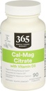 365 Valor diario, Cal Mag Citrato con vitamina D3, 90 ct