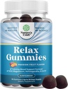 Suplemento de Magnesio Puro Calma y Relajamiento - Magnesio para Estrés Soporte & Descanso Facilidad para Adultos - High Absorption Mg Citrate Gummies with L Theanine & Ashwagandha for Muscle Cramps - 90 Conde