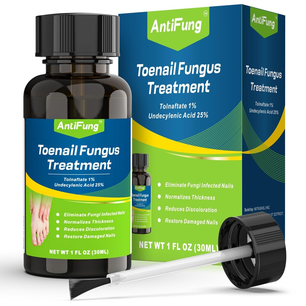 Toenail Fungus Treatment Extra Strength – Maximum OTC with 25% Undecylenic Acid – for Thick, Nail Strengthener and Growth, for Broken, Discolored Nail & Ingrown Toenail, 30ml