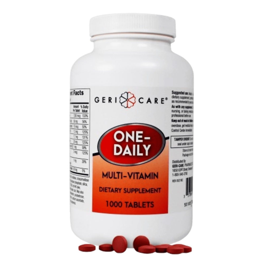 GeriCare Tablas Multi-Vitamin de un día Suplemento dietético, 1000 Cuenta (Pack of 1)