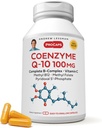 ANDREW LESSMAN Coenzyme Q-10 100 mg 180 Capsules - Essential for Energy Production and Optimum Key Organ Function, Anti-Oxidant Support, Depleted by Aging, Plus B-Complex. Cápsulas fáciles de absorber