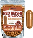 Reishi Mushroom Capsules - 360 Conde Red Reishi Mushroom Capsules - 6 Mes de Suministro Real Mushrooms Reishi suplemento píldoras para cognitivo e inmune Boost - Mushroom Reishi Hongo Reishi Organico