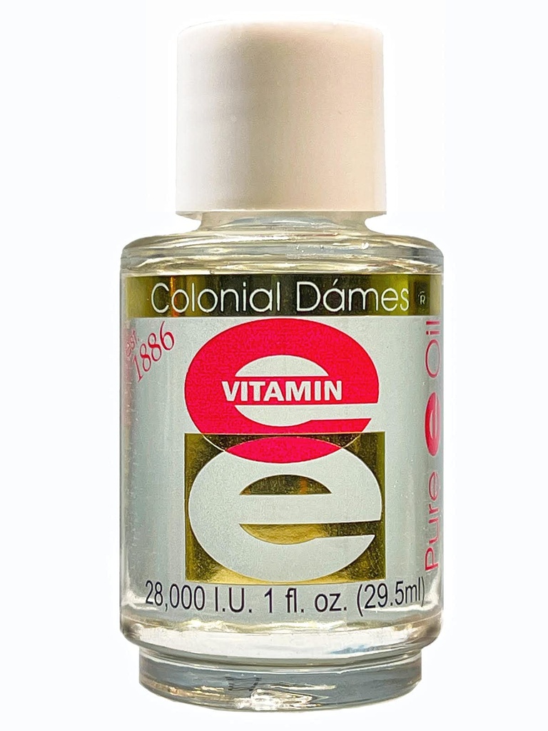 Colonial Dames 28,000 IU Pure Vitamin E Oil 1 fl. Oz. - Nighttime Skin Therapy Oil - Vitamin E-Oil for Hydrated Youthful Looking Skin
