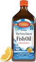 Carlson - The Very Finest Fish Oil, 1600 mg Omega-3, Liquid Fish Oil Supplement, Norwegian Fish Oil, Wild-Caught, Sustentably Sourced Fish Oil Liquid, Orange, 16.9 Fl Oz