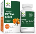 Terry Naturalmente Omega-7 Dry Eye Relief - 60 Softgels - Eye Moisture & Comfort - Non-GMO, Gluten Gratis - 60 Servings