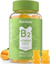 Azúcar Vitamina Gratuita B2 Gummies- Riboflavin 400mg con Magnesio, CoQ10 para Adultos & Niños, Vegan, 60 Cuenta