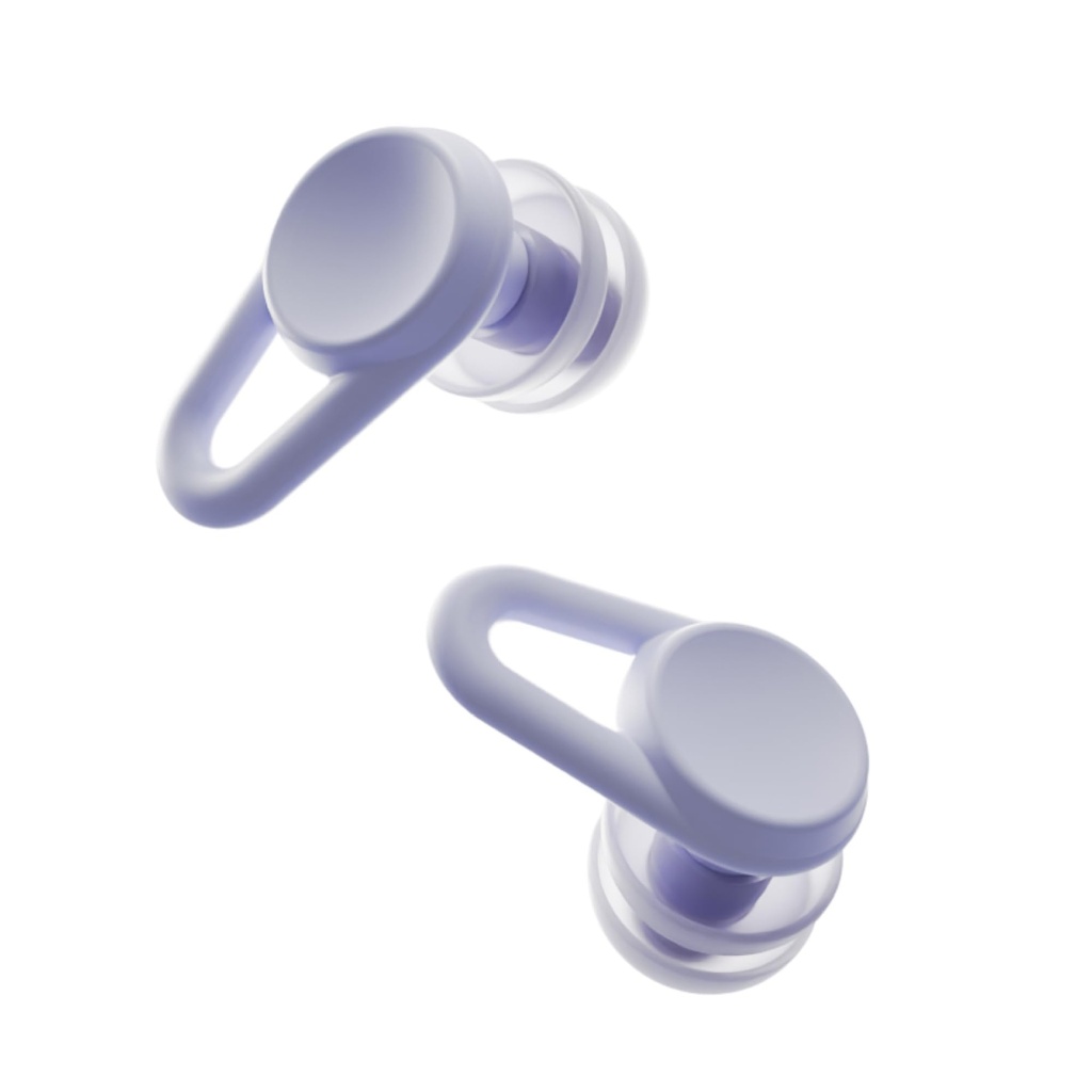 Hears Sleep Earbuds & Sleep Buds for Side Sleepers, Invisible Mini Sleep Headphones for Sleeping, Noise Blocking Ear Buds for Snoring, Ultra Soft Comfortable Fit with 4 Tip Sizes - Purple Moon