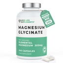 Magnesio Glycinate (Bisglycinate) ← Suplementos de Magnesio Chelated  2750mg (303mg Magnesium) Silencio 240 Capsules / 60 Servidores ← Altamente Bioavailable ← Made in UK - GMP Certified ← Love Life Supplements