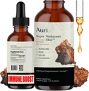 Auri Super Chaga Elixir - Mushroom Superfood Suplemento líquido con espectro completo Immune Soporte de estrés oxidativo y elevación de energía - Chaga Tincture 60 ml