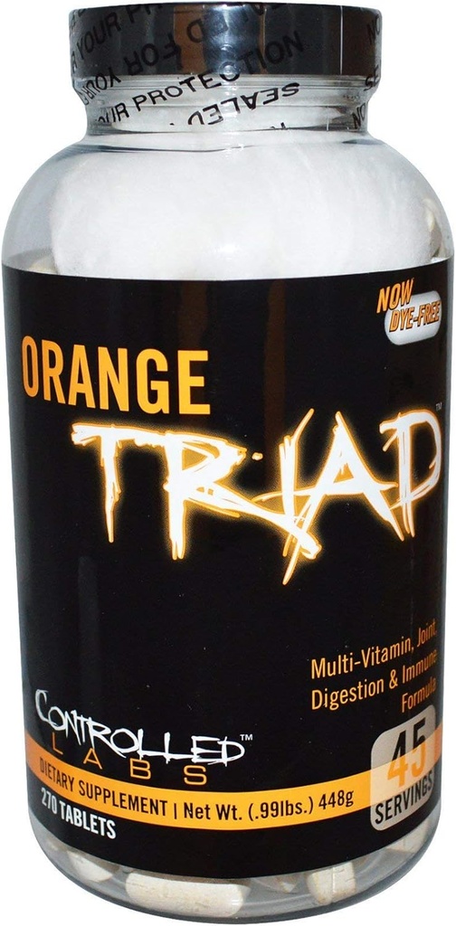 LABS CONTROLADO Aglomerado general de salud, 45 servicios de la tríada naranja, 120 conteo de aceite de pescado de Oximega naranja, edificio muscular y suplemento de recuperación para hombres y mujeres